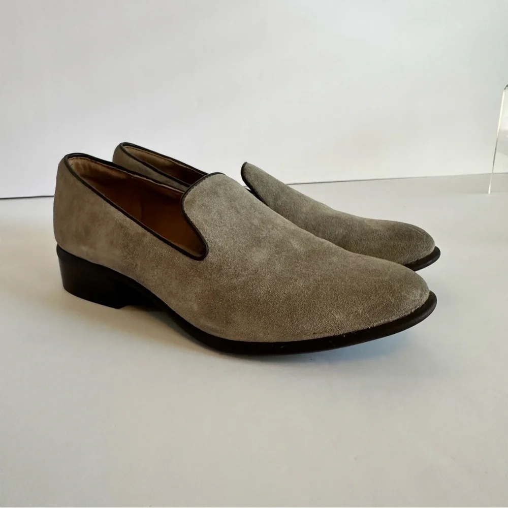 Sofft Womens 7 Suede Leather Taupe Slip‎ On Loafers Comfort Casual Classic